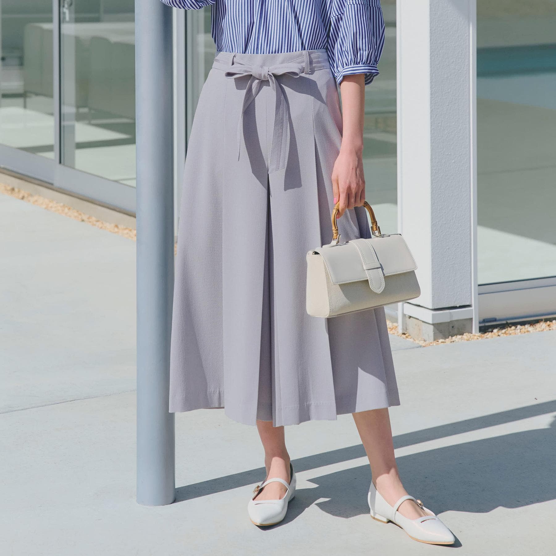【n.VB】KL High Count SASH BELT SKIRT n.VB】KL High Count SASH BELT SKIRT