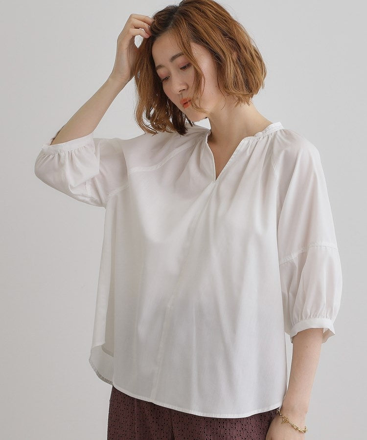 グローブ grove 【多機能】ランタンスリーブシャツブラウス （オフホワイト(003)） オフホワイト(003)