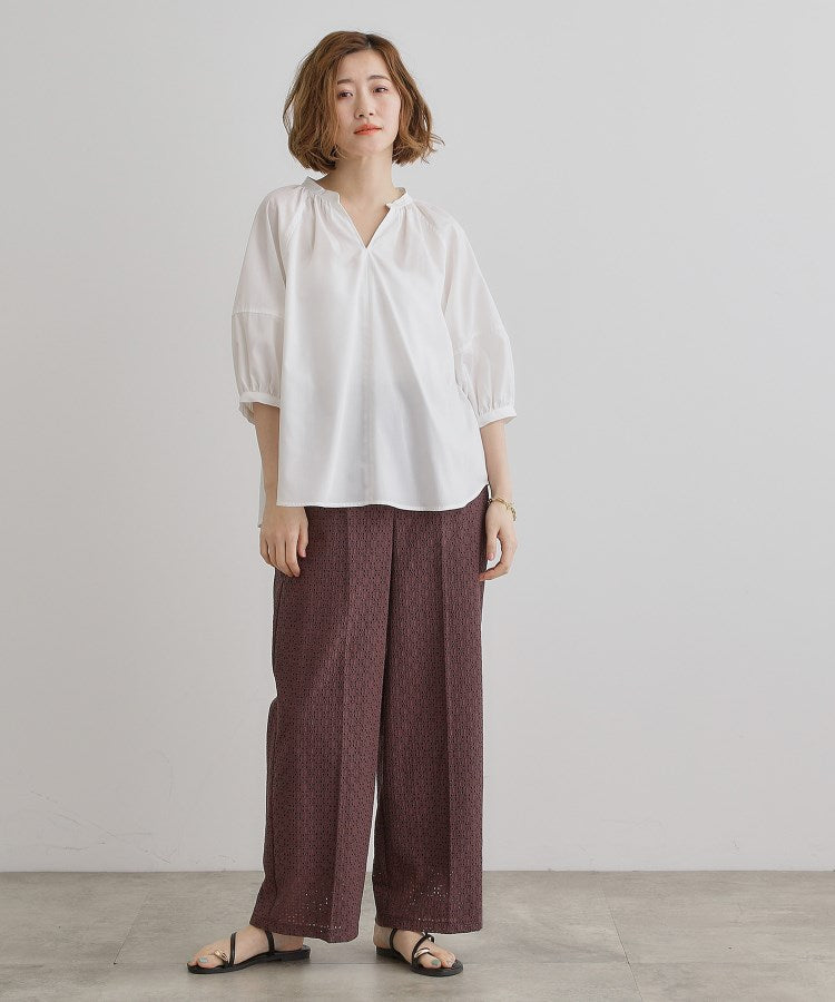 グローブ grove 【多機能】ランタンスリーブシャツブラウス （オフホワイト(003)） オフホワイト(003)