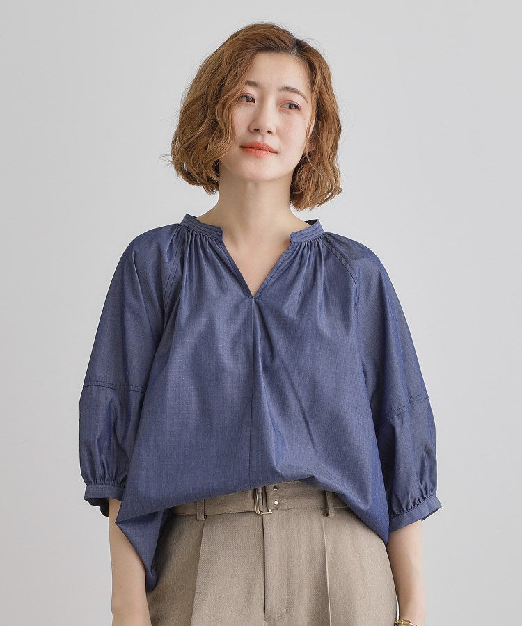 グローブ grove 【多機能】ランタンスリーブシャツブラウス （オフホワイト(003)） オフホワイト(003)