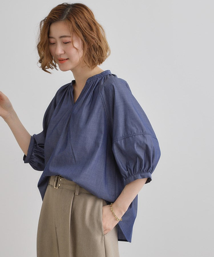 グローブ grove 【多機能】ランタンスリーブシャツブラウス （オフホワイト(003)） オフホワイト(003)