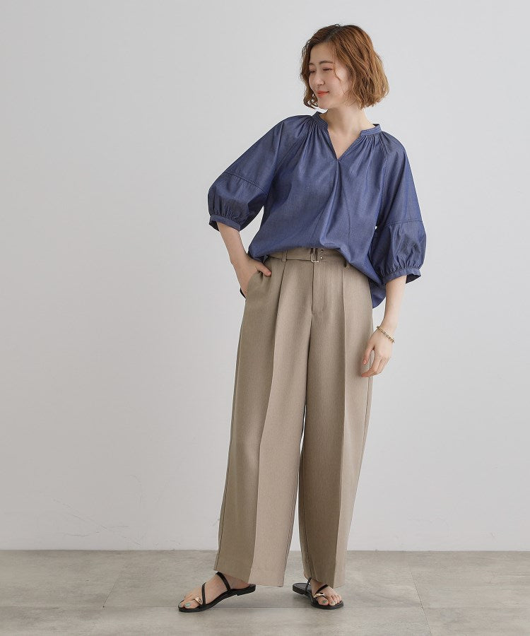 グローブ grove 【多機能】ランタンスリーブシャツブラウス （オフホワイト(003)） オフホワイト(003)