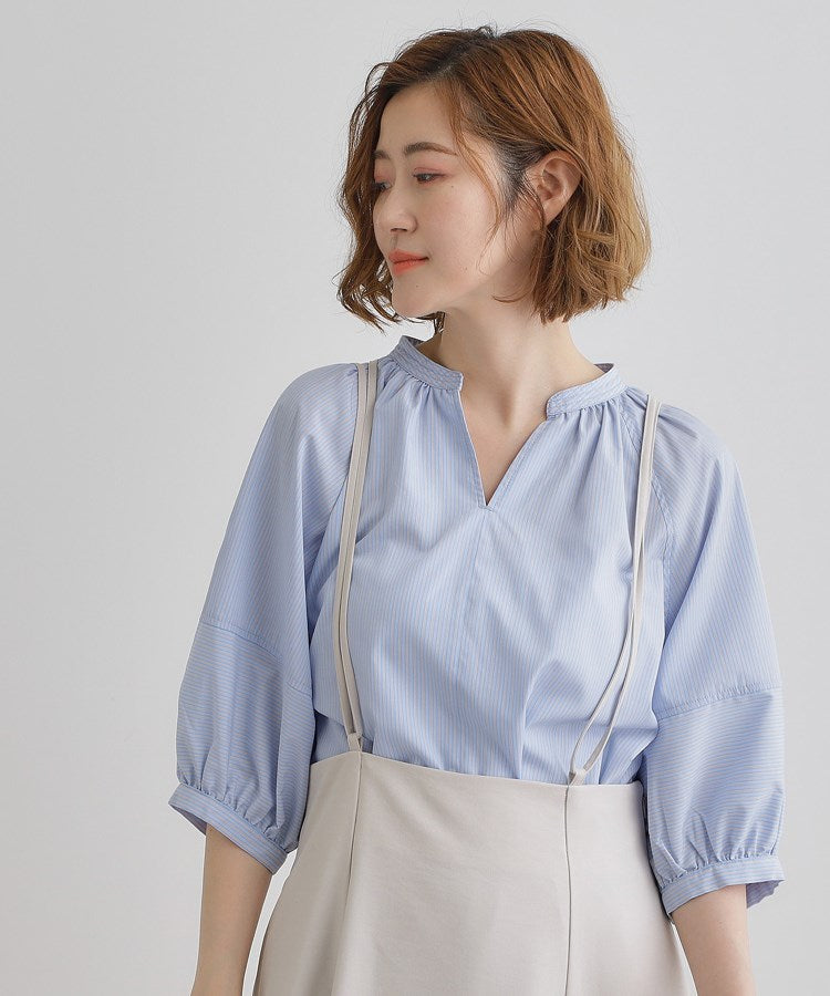 グローブ grove 【多機能】ランタンスリーブシャツブラウス （オフホワイト(003)） オフホワイト(003)