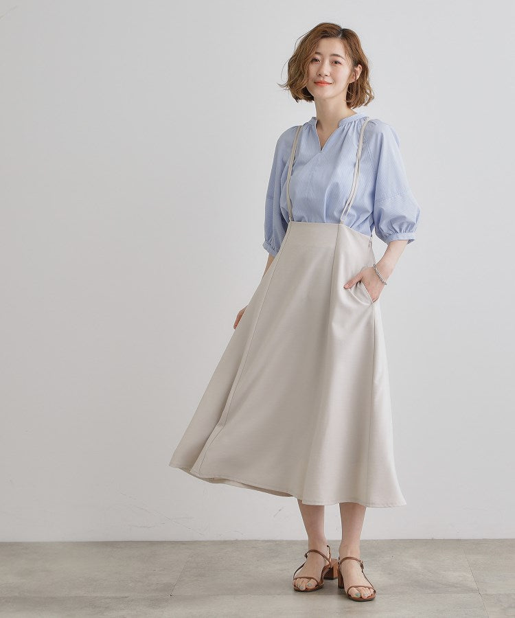 グローブ grove 【多機能】ランタンスリーブシャツブラウス （オフホワイト(003)） オフホワイト(003)