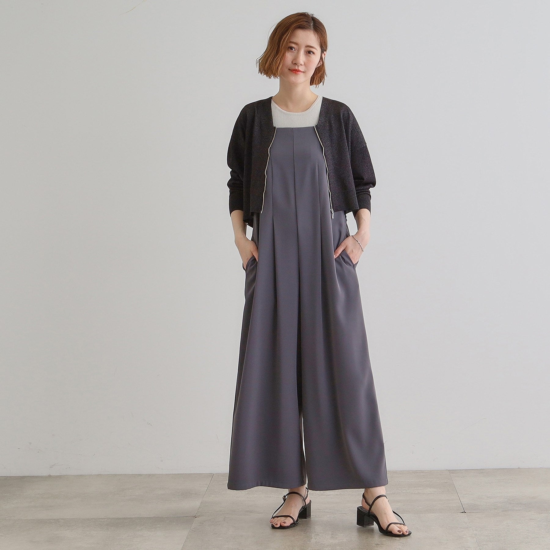 グローブ grove シアーニットジップカーディガン （グレー(012)） グレー(012)