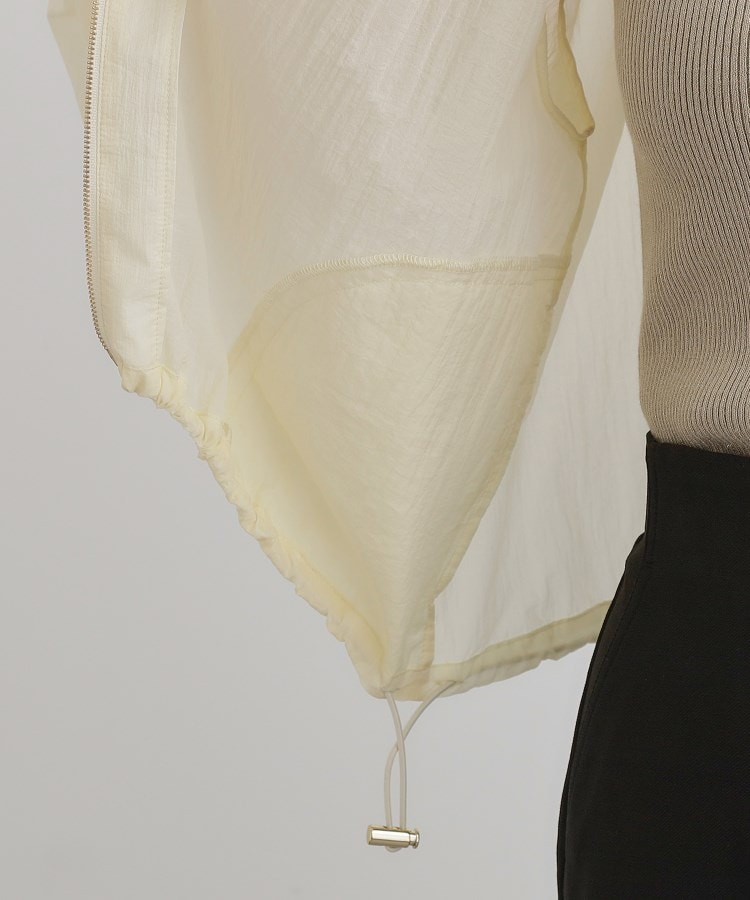 グローブ grove 【洗える】シアーナイロンギャザーブルゾン （ライトグリーン(020)） ライトグリーン(020)