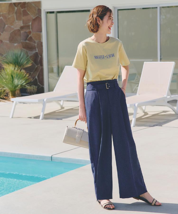 グローブ grove 【UVカット・接触冷感】ベーシックロゴTシャツ （ブルー(092)） ブルー(092)