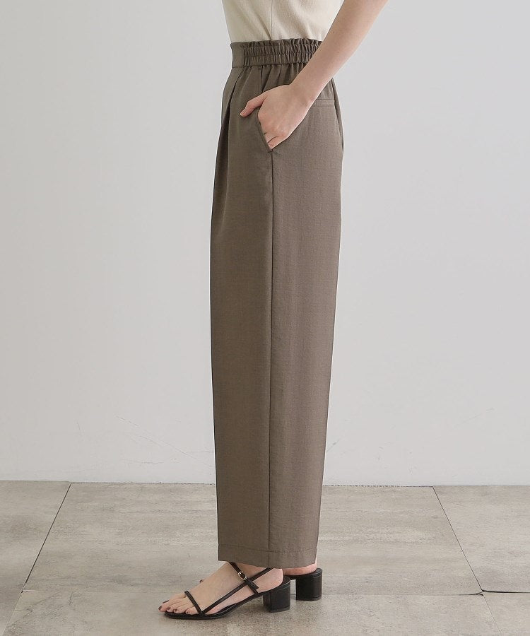 グローブ grove 麻調センタープレスワイドパンツ （モカブラウン(042)） モカブラウン(042)