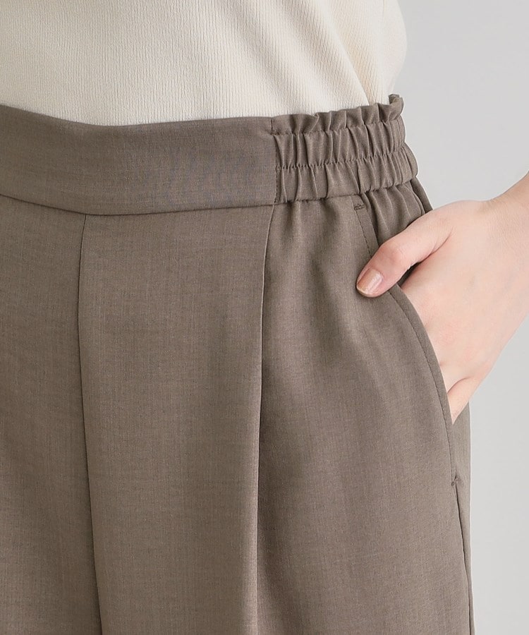 グローブ grove 麻調センタープレスワイドパンツ （モカブラウン(042)） モカブラウン(042)