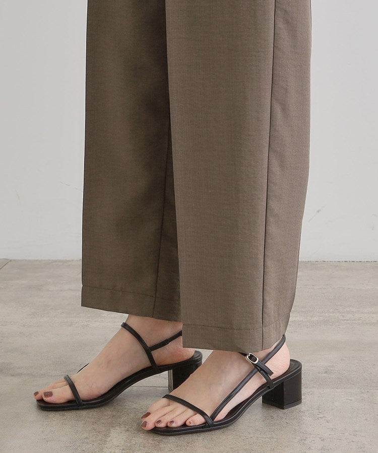 グローブ grove 麻調センタープレスワイドパンツ （モカブラウン(042)） モカブラウン(042)