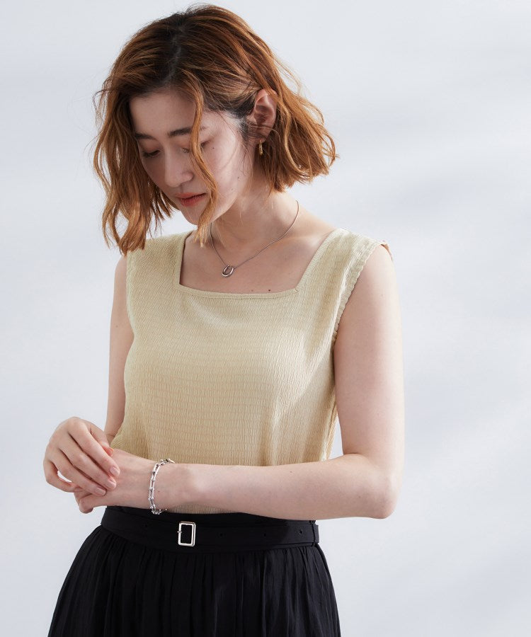 グローブ grove ジャカードスクエアネックタンク （グリーン(025)） グリーン(025)