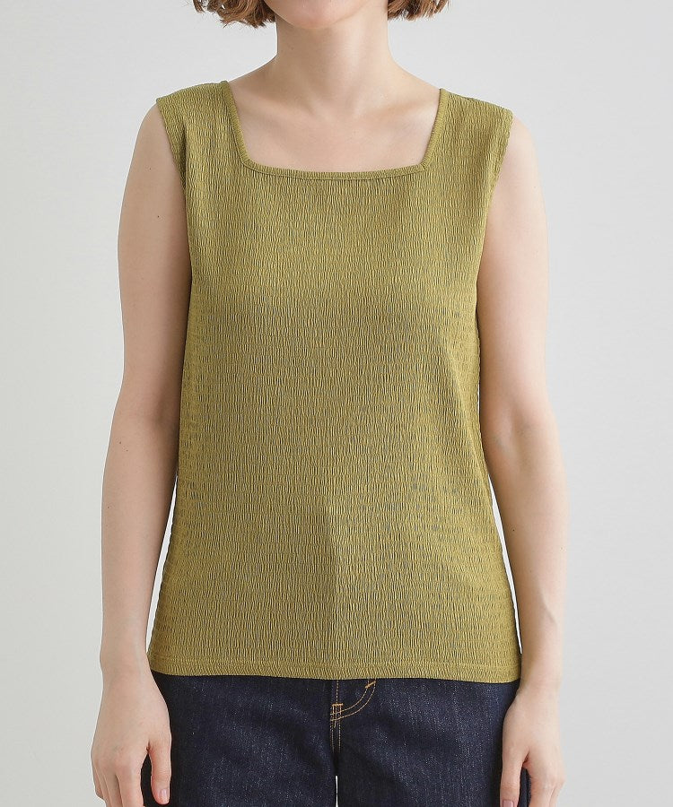 グローブ grove ジャカードスクエアネックタンク （グリーン(025)） グリーン(025)