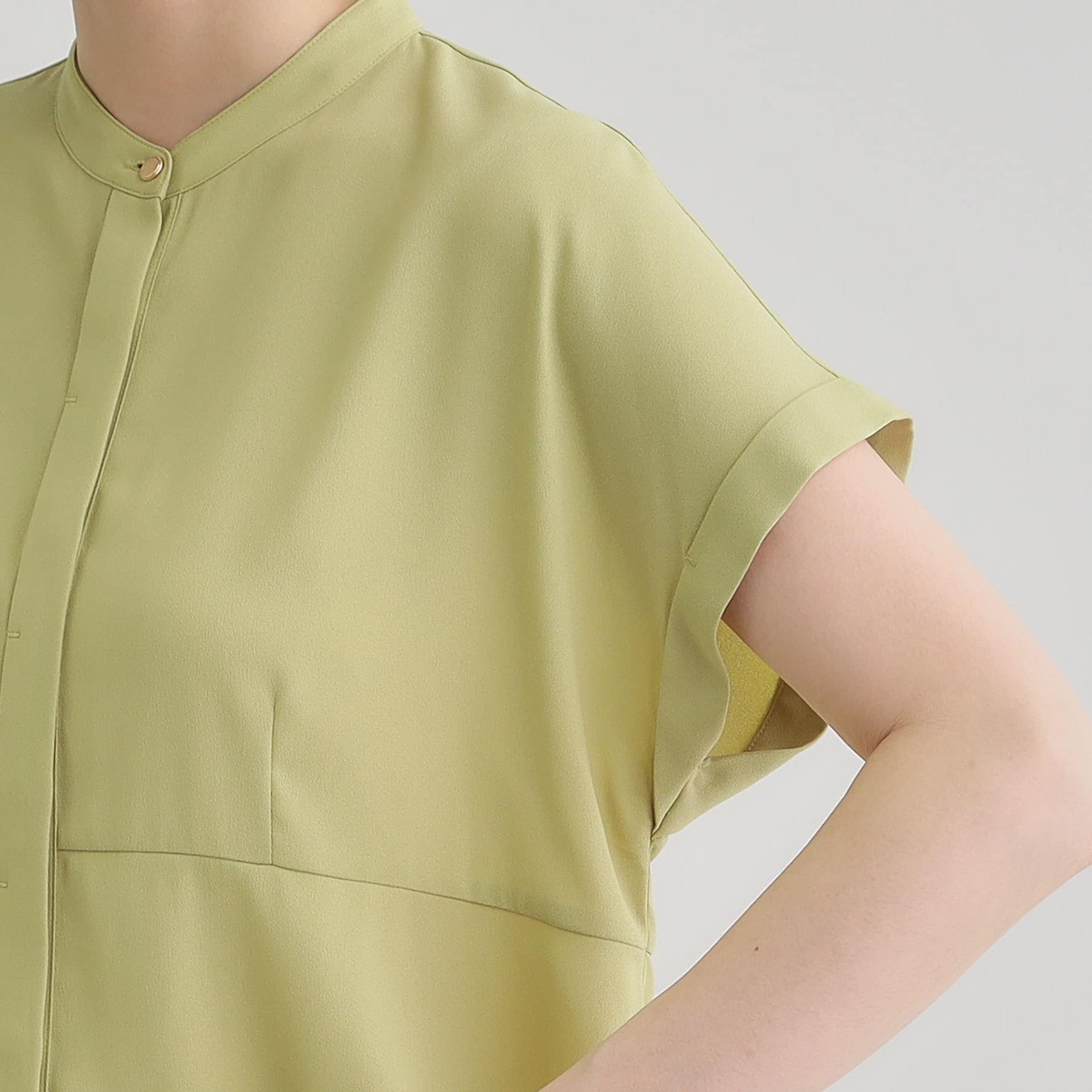 グローブ grove ペプラムシャツブラウス （ネイビー×オフ(393)） ネイビー×オフ(393)