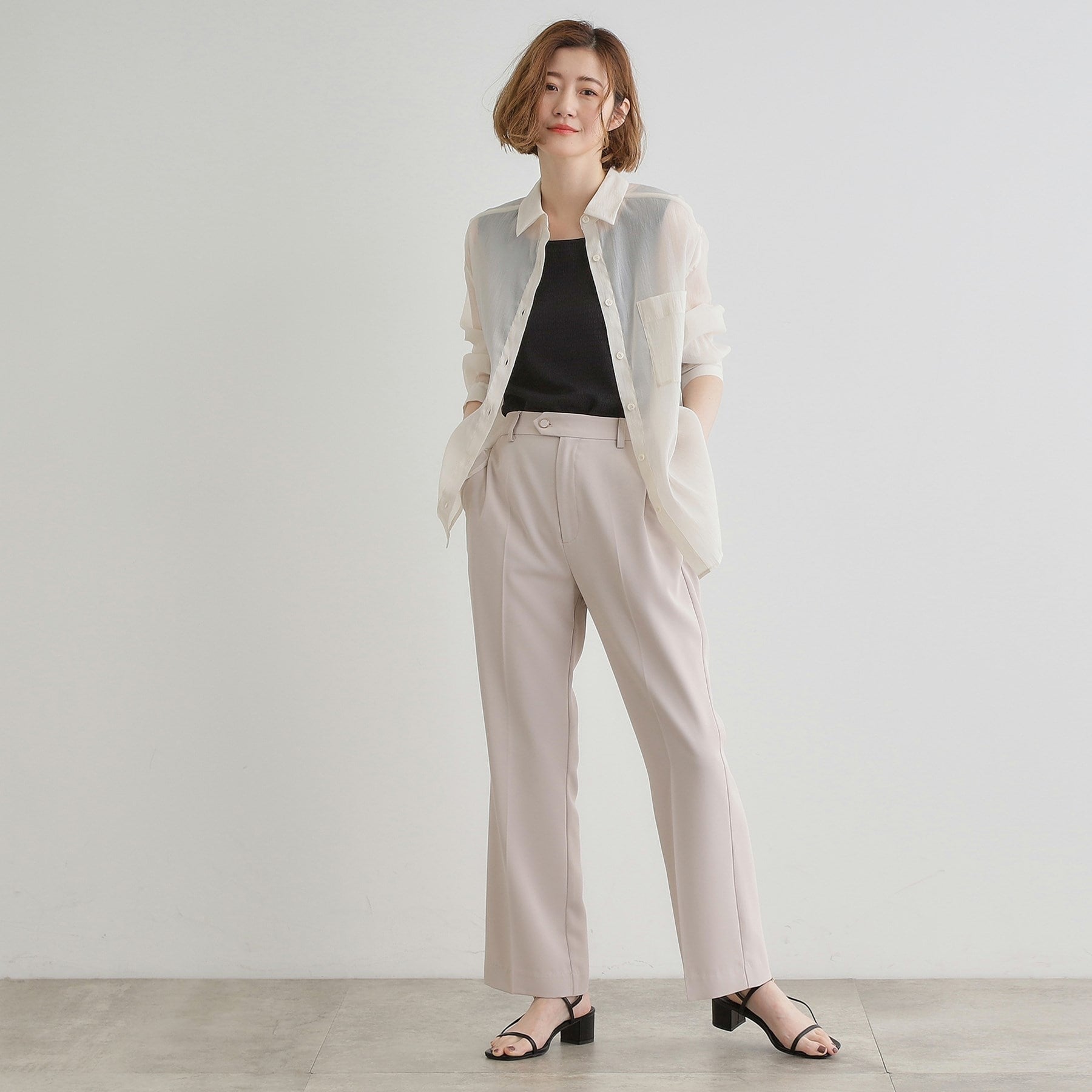 グローブ grove ジャカードスクエアネックタンク （グリーン(025)） グリーン(025)