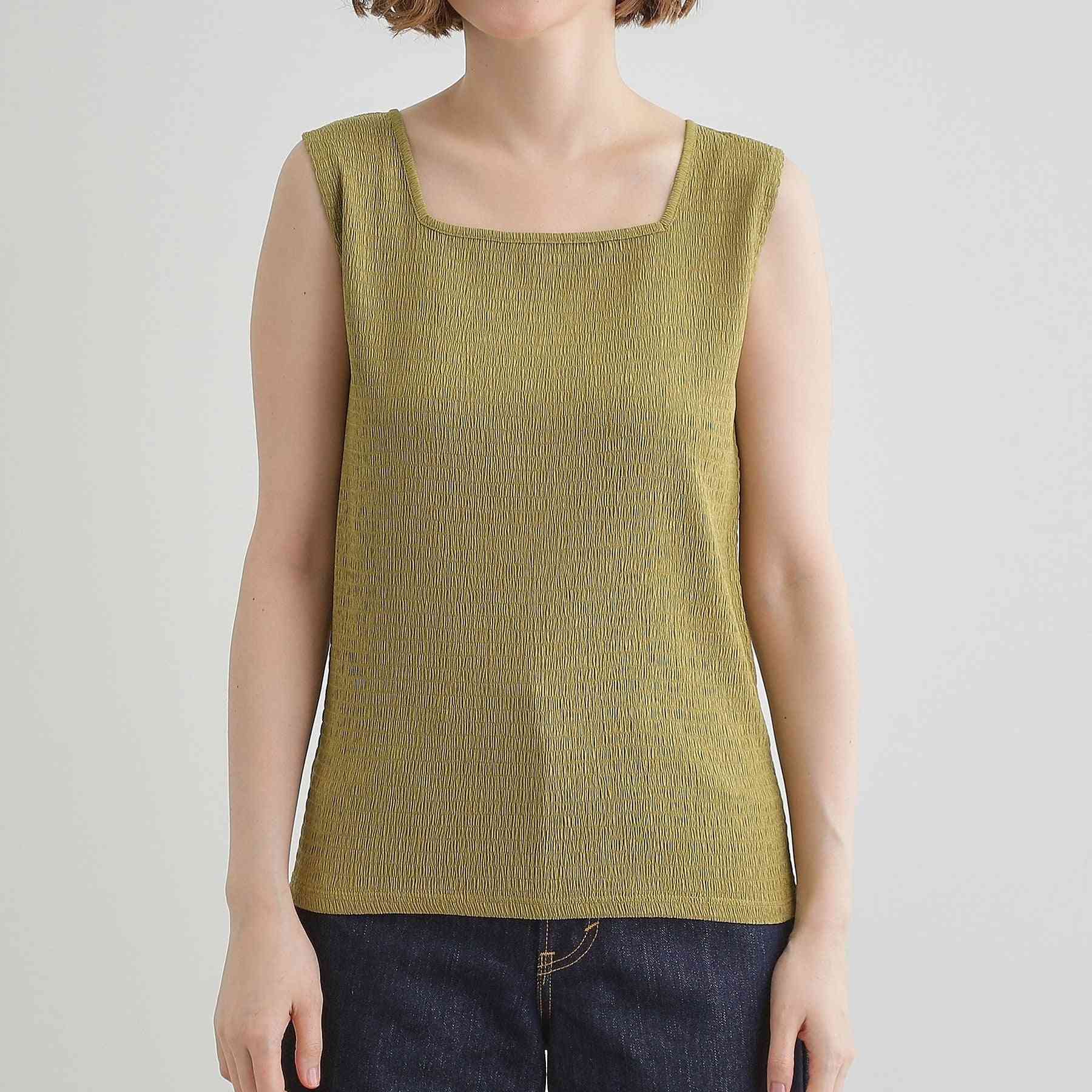 グローブ grove ジャカードスクエアネックタンク （グリーン(025)） グリーン(025)