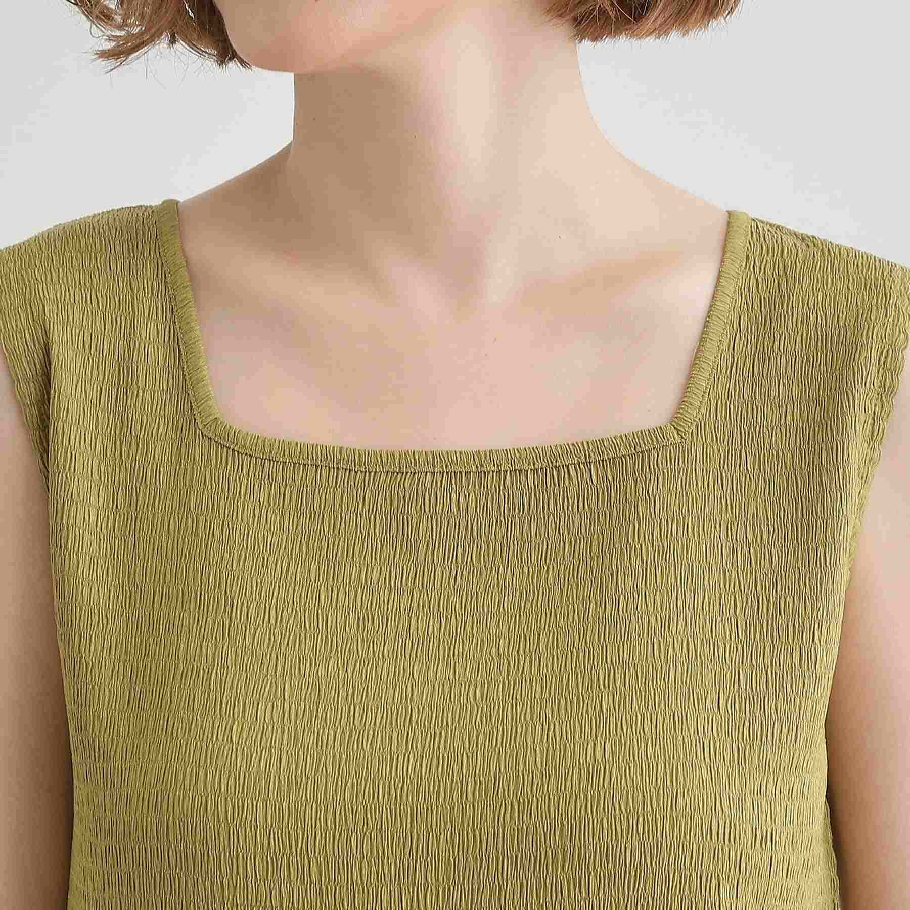 グローブ grove ジャカードスクエアネックタンク （グリーン(025)） グリーン(025)