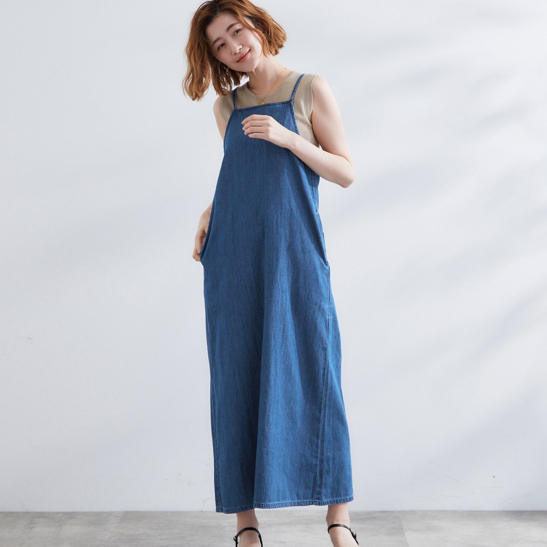 グローブ grove 【Lee】DENIM CAMISOLE DRESS （ネイビー(094)） ネイビー(094)