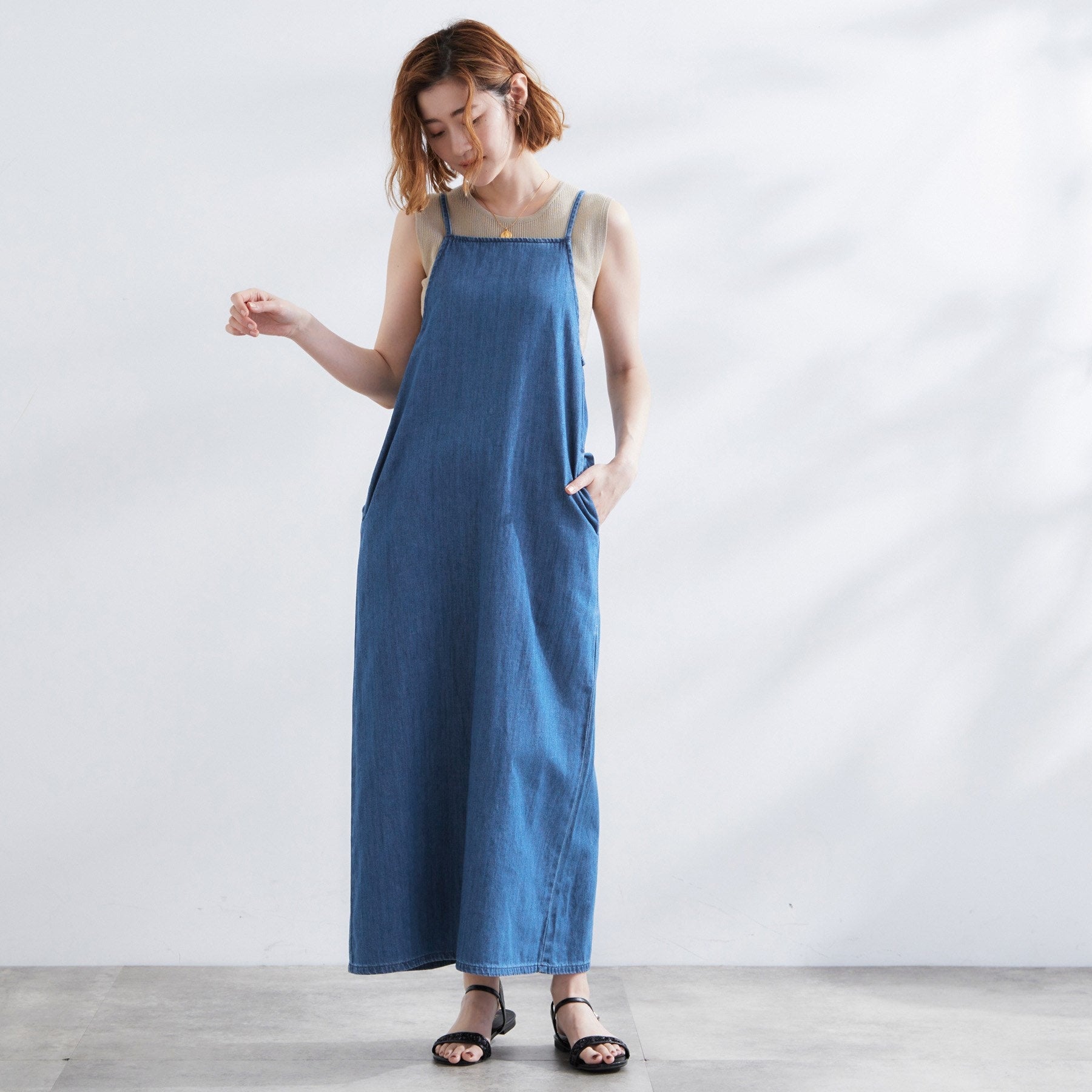 グローブ grove 【Lee】DENIM CAMISOLE DRESS （ネイビー(094)） ネイビー(094)