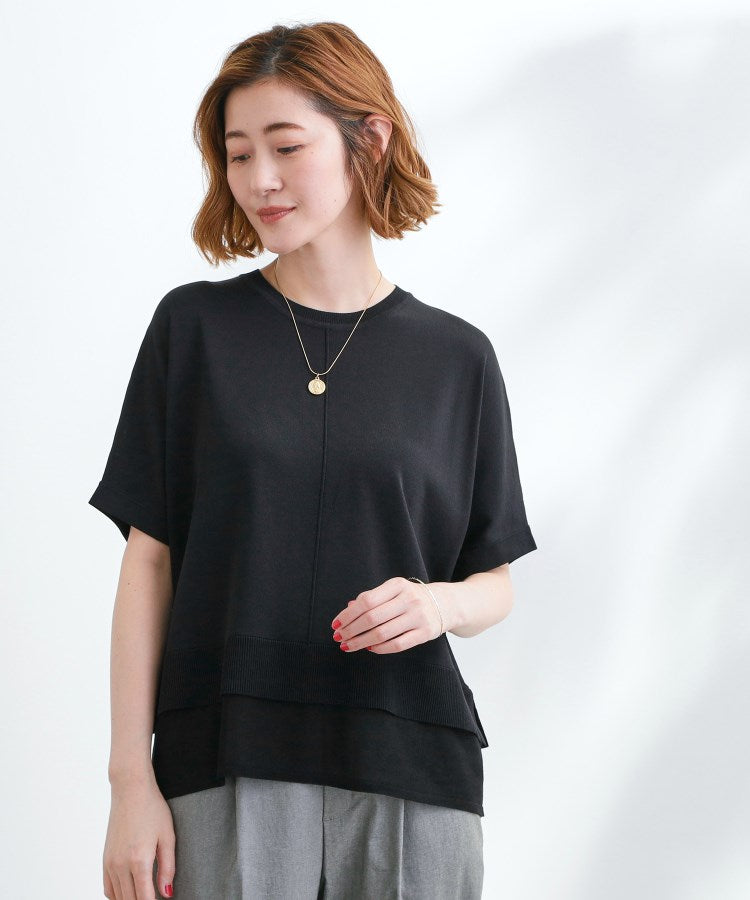 グローブ grove 【夏に嬉しい機能付き】やわらかドライタッチレイヤードライクニット （グレー(012)） グレー(012)