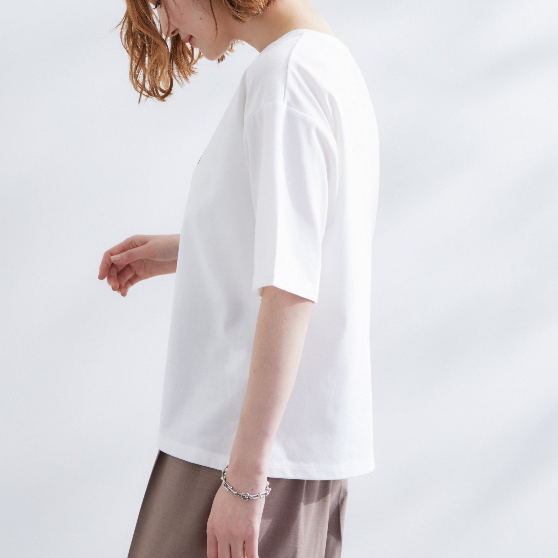 グローブ grove 【多機能】ハーフスリーブロゴTシャツ （オフ×刺繍(003)） オフ×刺繍(003)