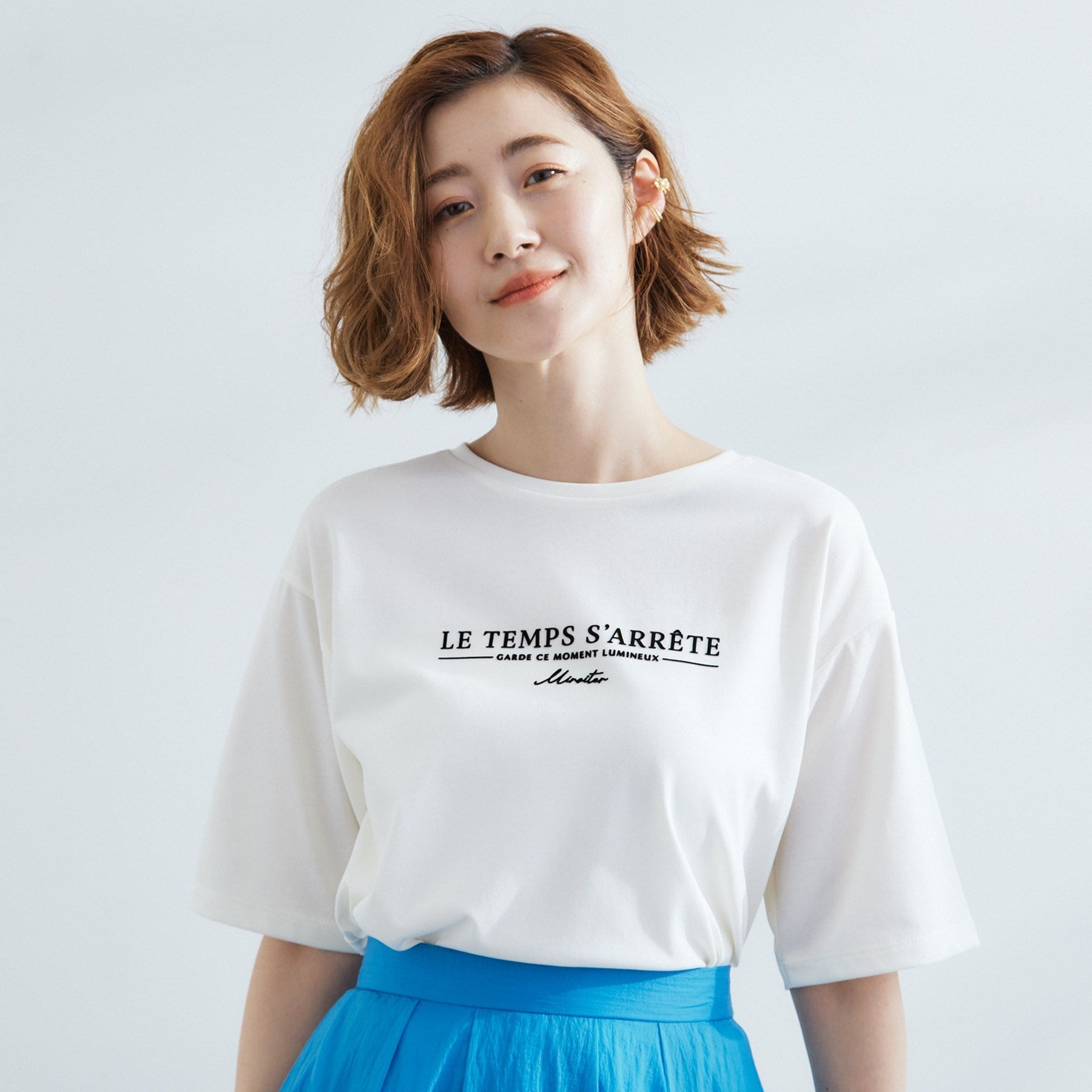 グローブ grove 【多機能】ハーフスリーブロゴTシャツ （オフ×刺繍(003)） オフ×刺繍(003)