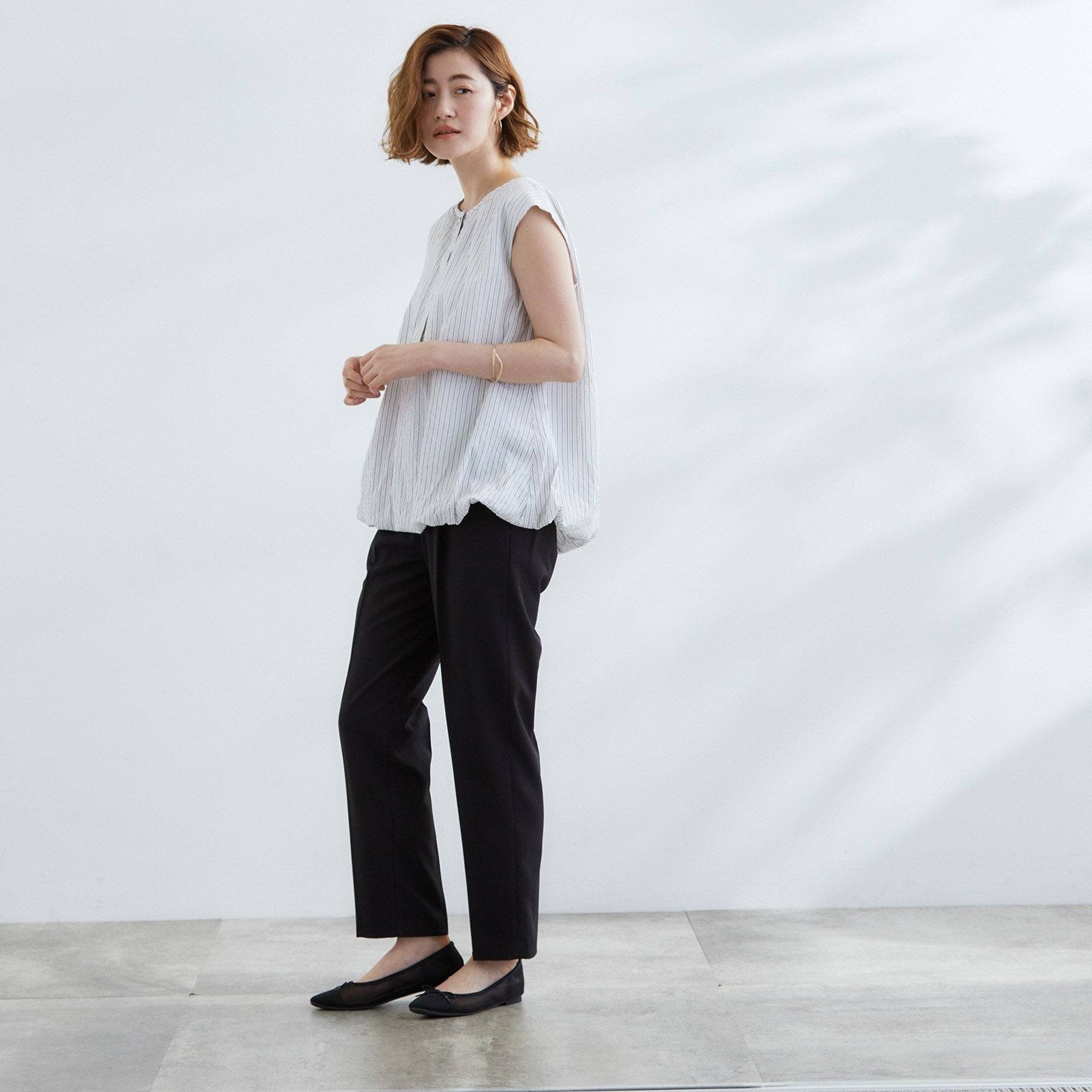 グローブ grove ストライプバルーンブラウス （オフホワイト(303)） オフホワイト(303)