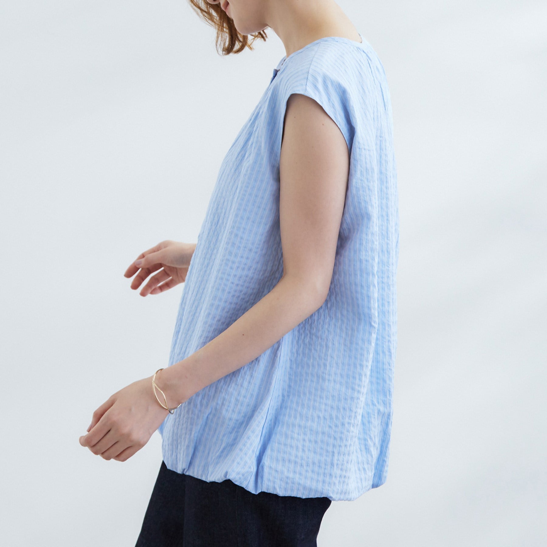 グローブ grove ストライプバルーンブラウス （オフホワイト(303)） オフホワイト(303)