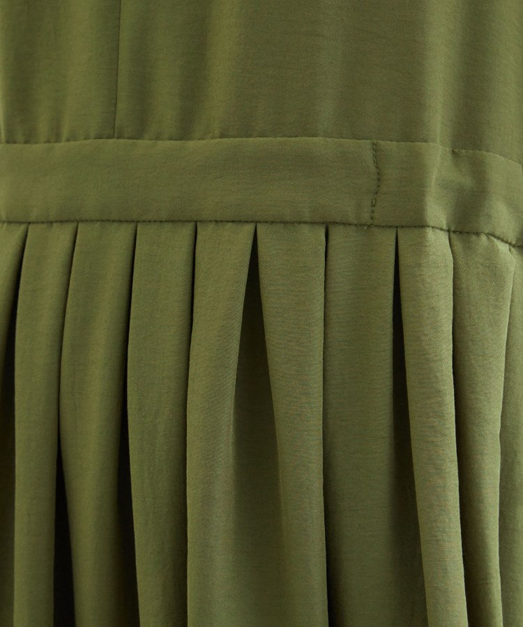 グローブ grove 【撥水】スパンボイルフレアスリーブワンピース （チャコールグレー(014)） チャコールグレー(014)