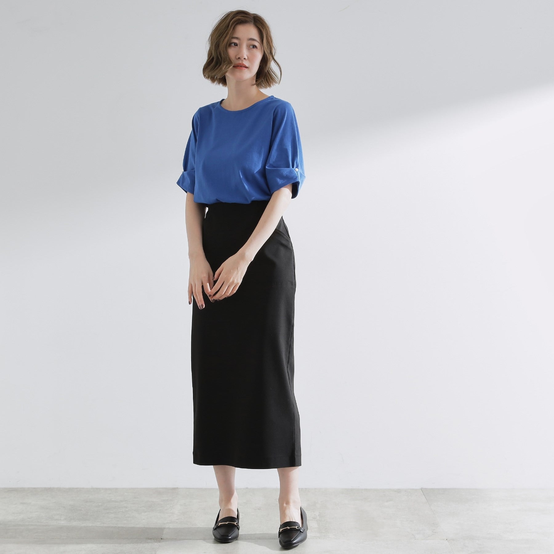 グローブ grove 袖口パール調タックプルオーバー （グレージュ(050)） グレージュ(050)