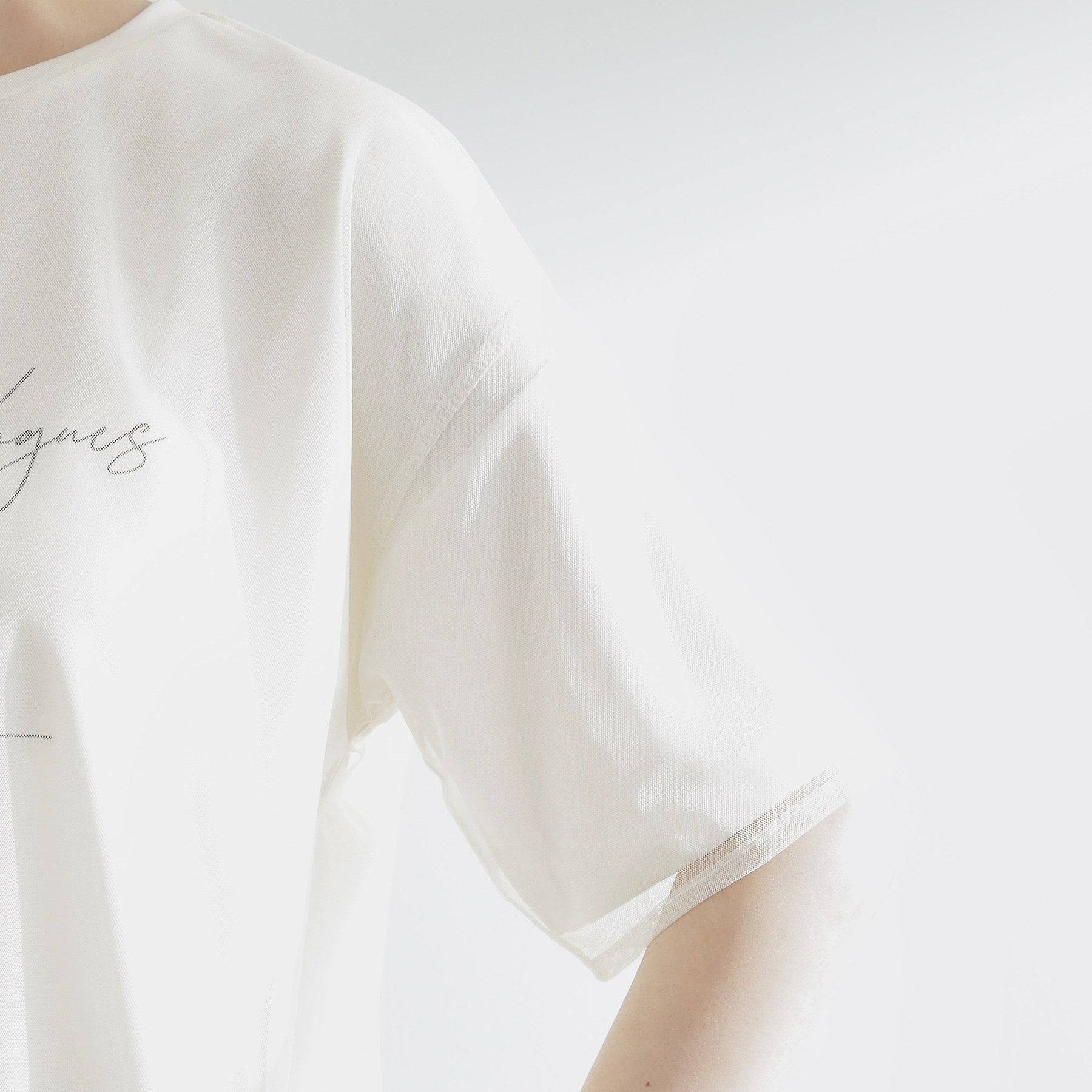 グローブ grove チュールレイヤードTシャツ （ブラック(019)） ブラック(019)