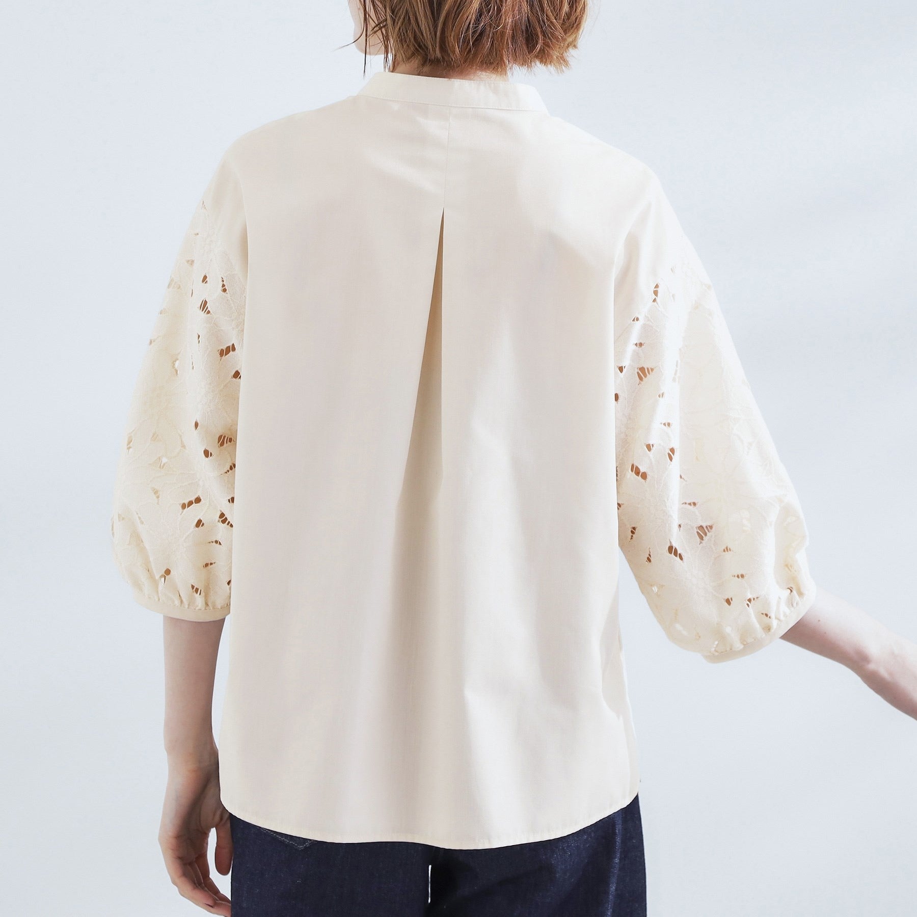 グローブ grove エシカル袖刺繍ブラウス （アイボリー(004)） アイボリー(004)