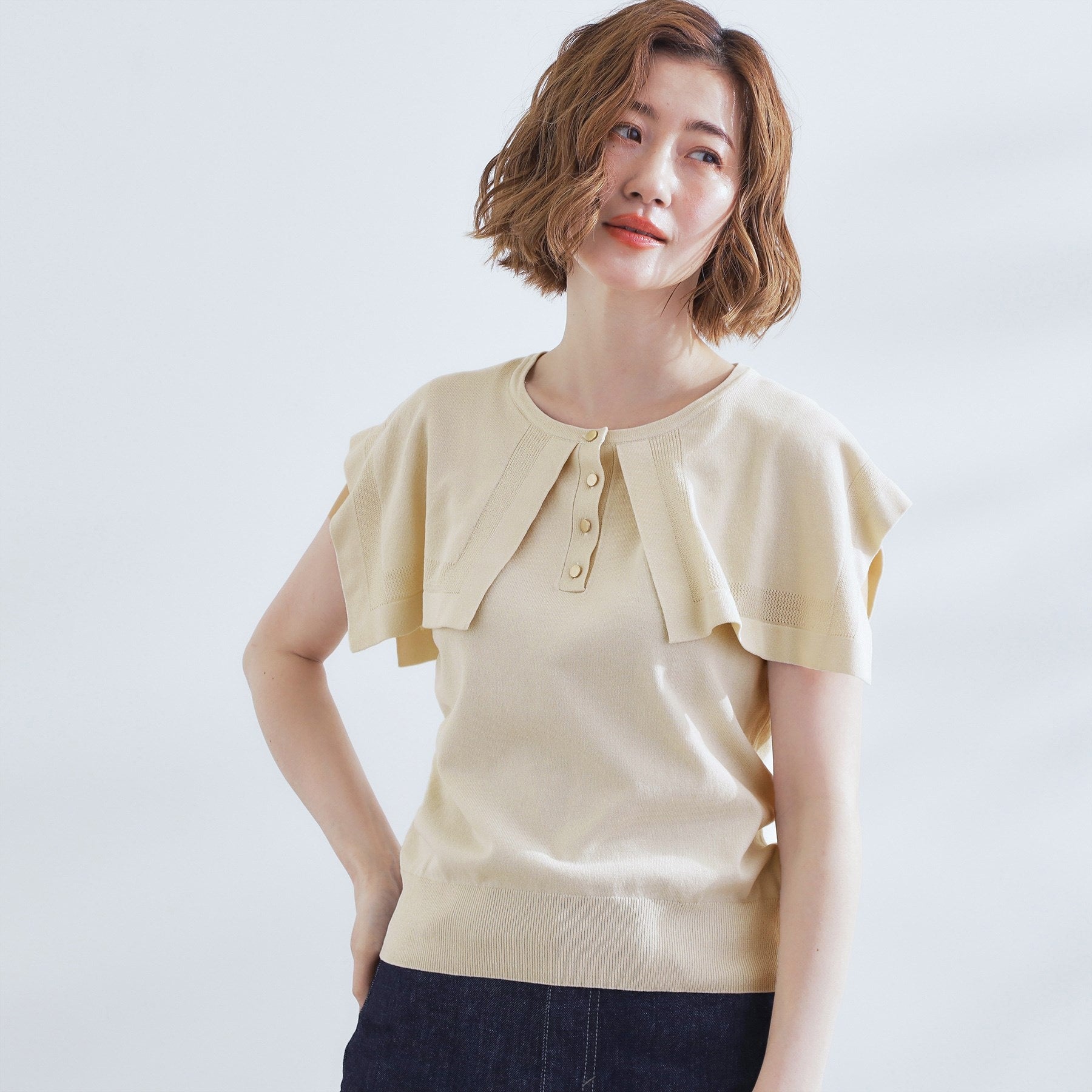 グローブ grove セーラーカラーニット （ブラック(519)） ブラック(519)