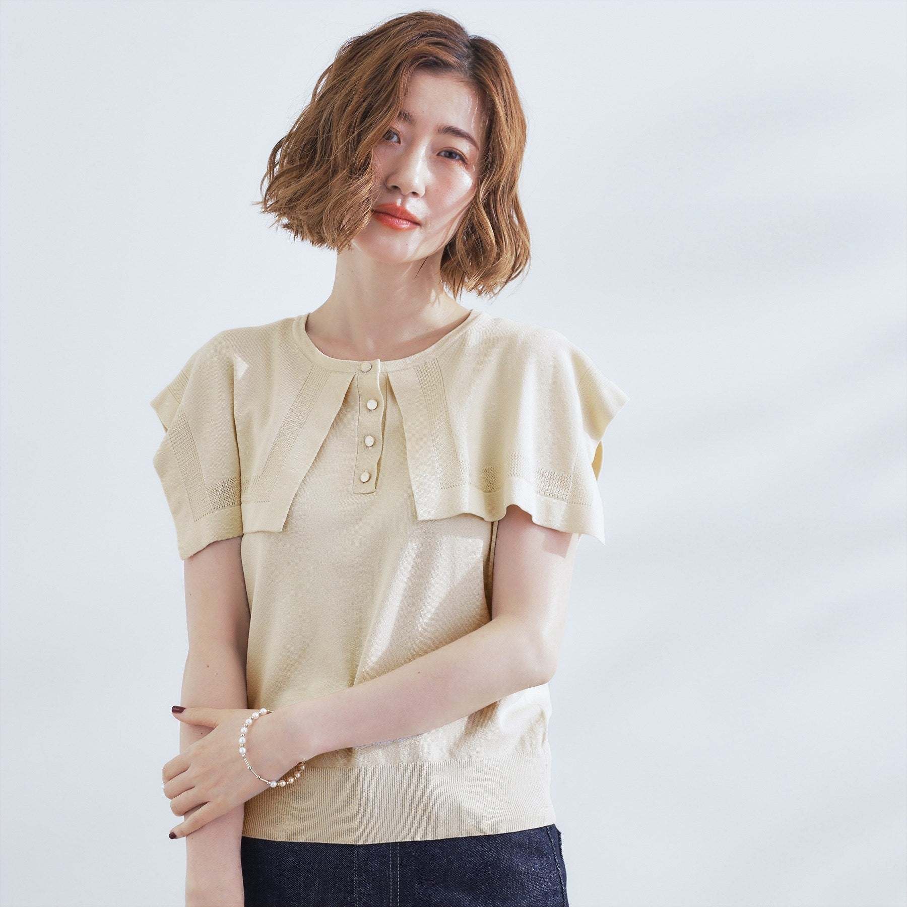 グローブ grove セーラーカラーニット （オフホワイト(003)） オフホワイト(003)