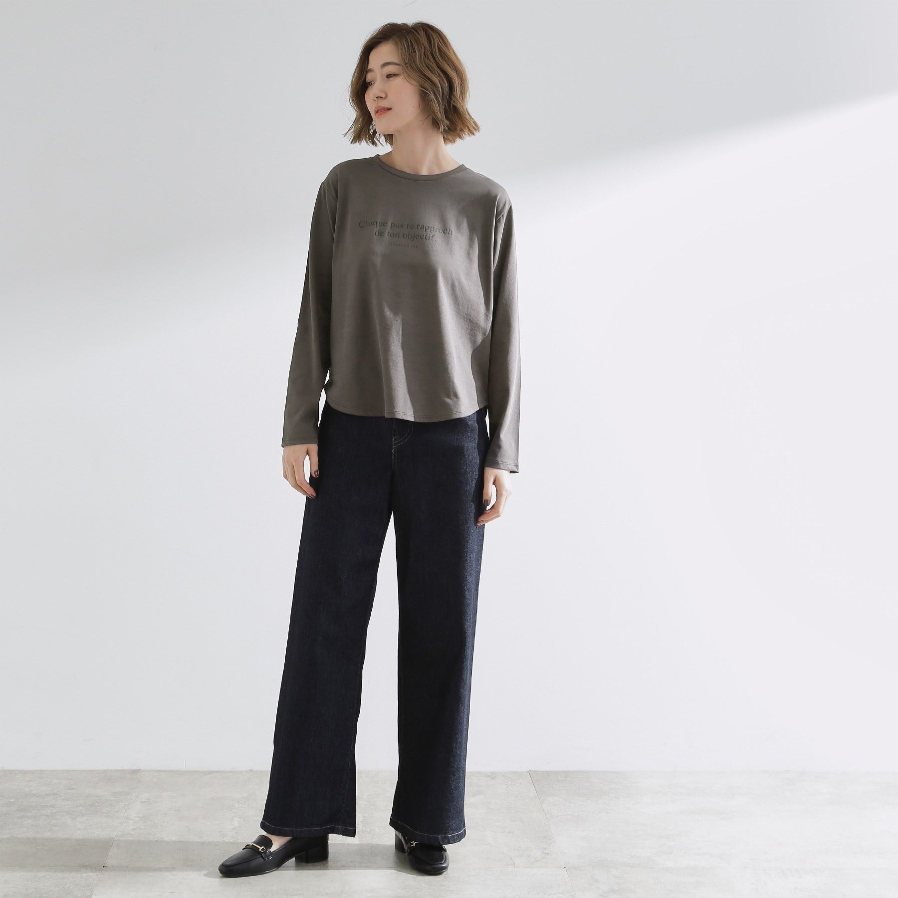 グローブ grove 【UVカット】ロゴアソートベーシックロンT （オフホワイト(103)） オフホワイト(103)