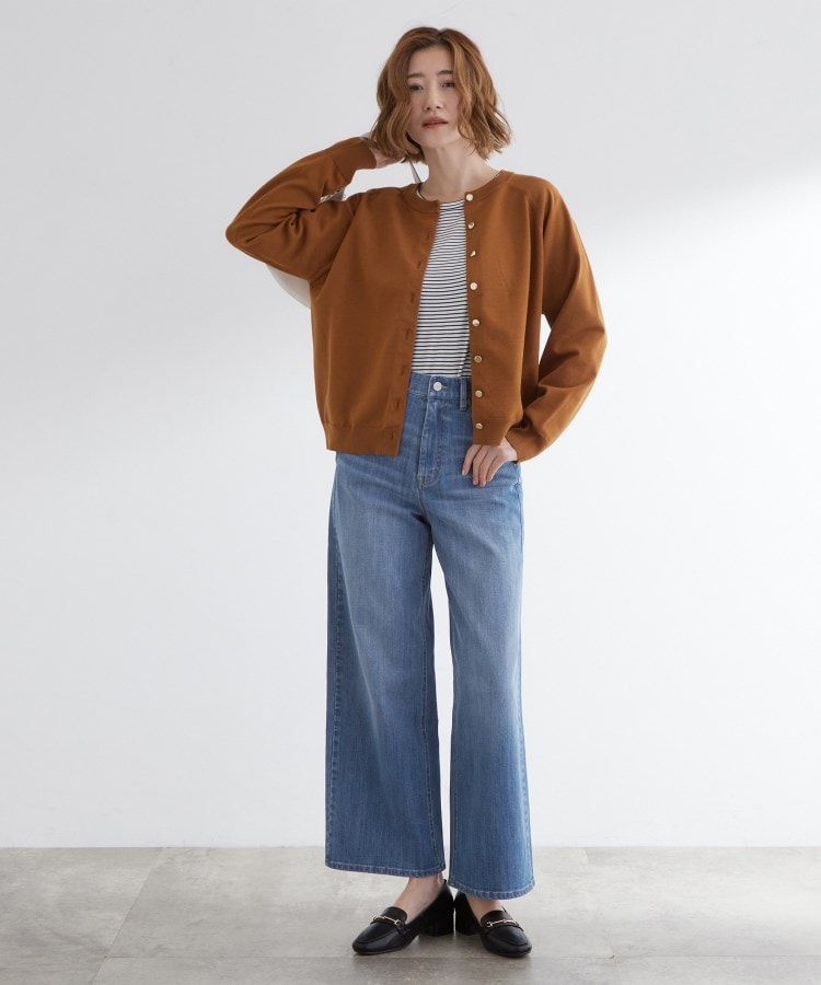 グローブ grove デニムバギーパンツ （ブルー(093)） ブルー(093)