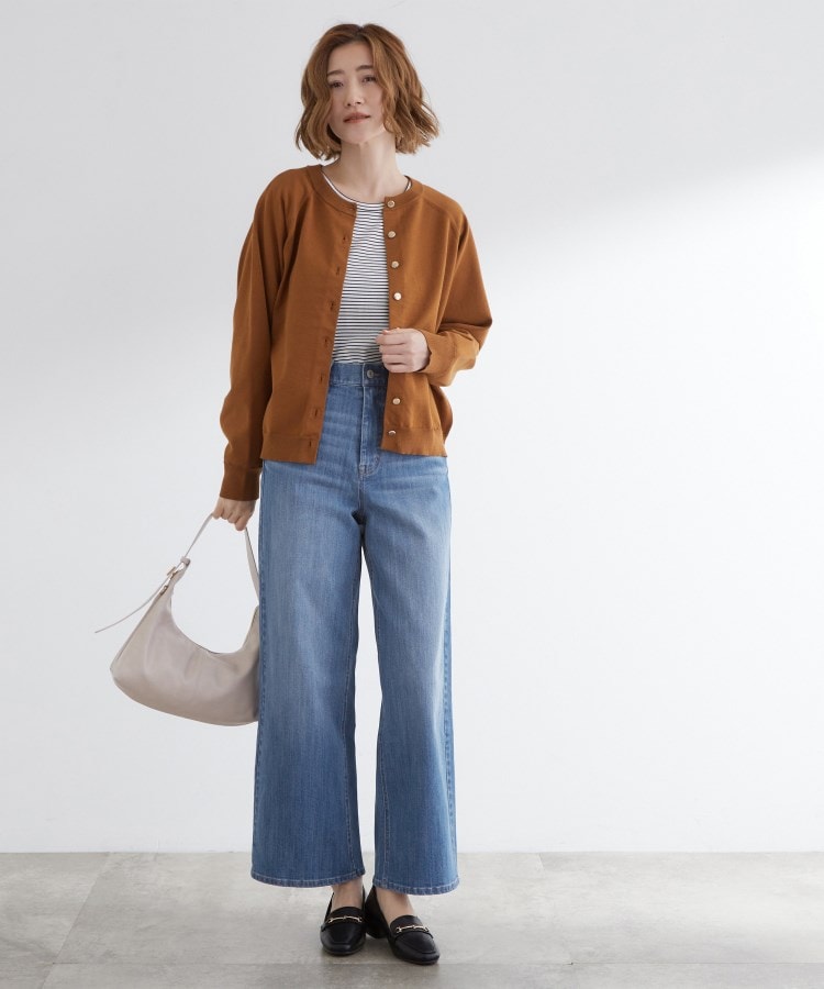 グローブ grove デニムバギーパンツ （ブルー(093)） ブルー(093)