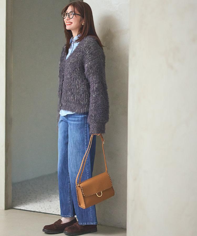 グローブ grove デニムバギーパンツ （ブルー(093)） ブルー(093)