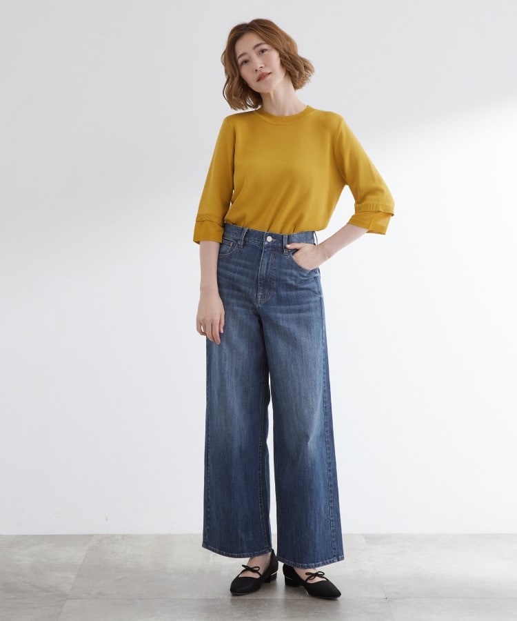 グローブ grove デニムバギーパンツ （ブルー(093)） ブルー(093)