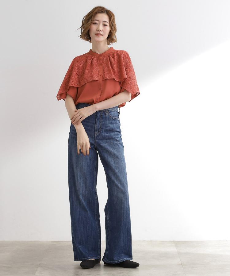 グローブ grove デニムバギーパンツ （ブルー(093)） ブルー(093)