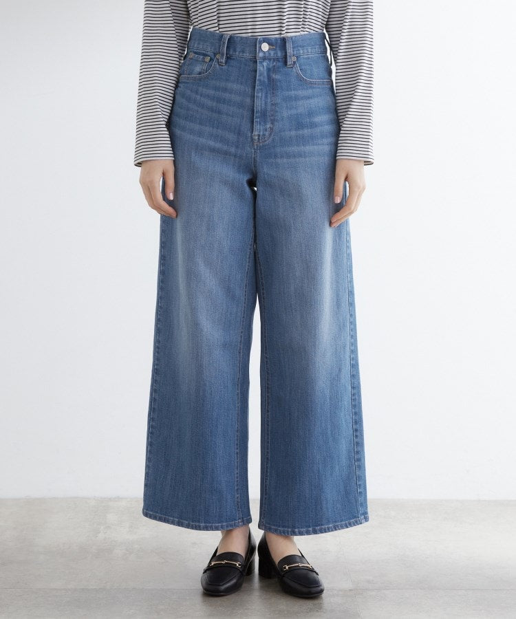 グローブ grove デニムバギーパンツ （ブルー(093)） ブルー(093)