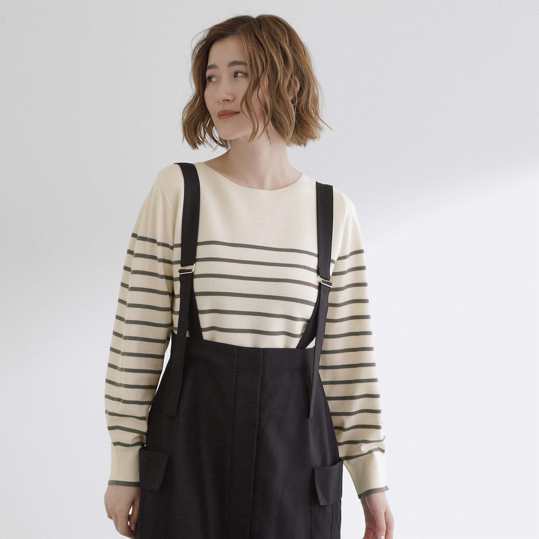 グローブ grove 【毛玉軽減】ガーターボートネックプルオーバー （オフホワイト(003)） オフホワイト(003)