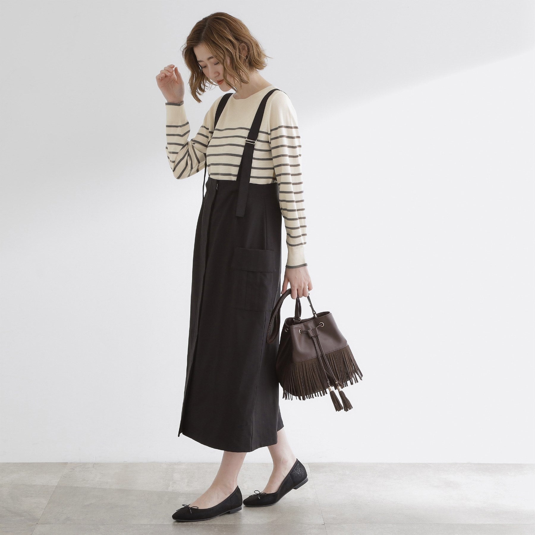 グローブ grove 【毛玉軽減】ガーターボートネックプルオーバー （オフホワイト(003)） オフホワイト(003)