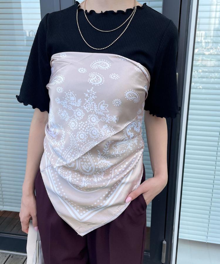 グローブ grove 大判プリントスカーフ （ネイビー(094)） ネイビー(094)