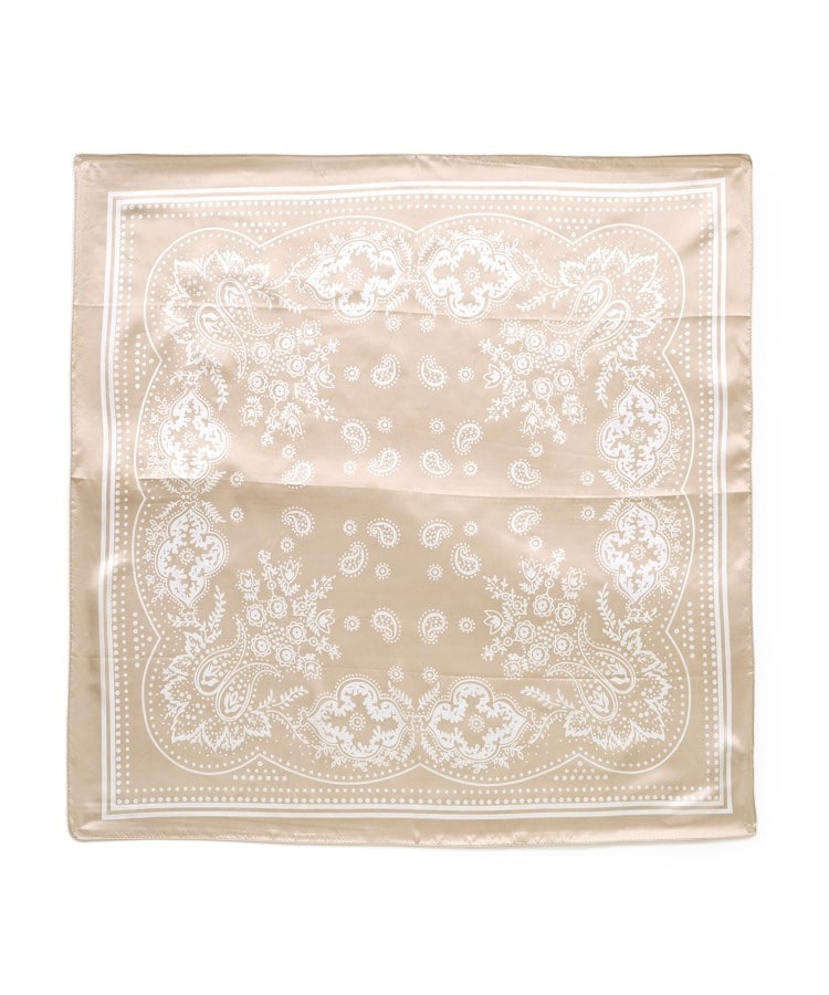 グローブ grove 大判プリントスカーフ （ライトベージュ(051)） ライトベージュ(051)