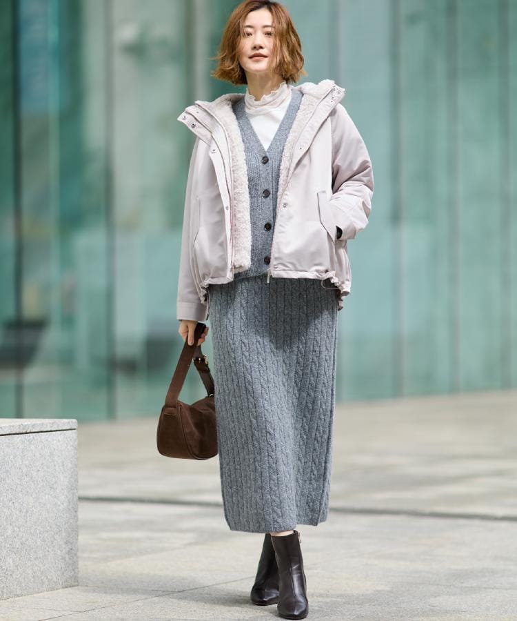 グローブ grove ボアライナーセット3WAYショートマウンテンパーカ （オフホワイト(003)） オフホワイト(003)