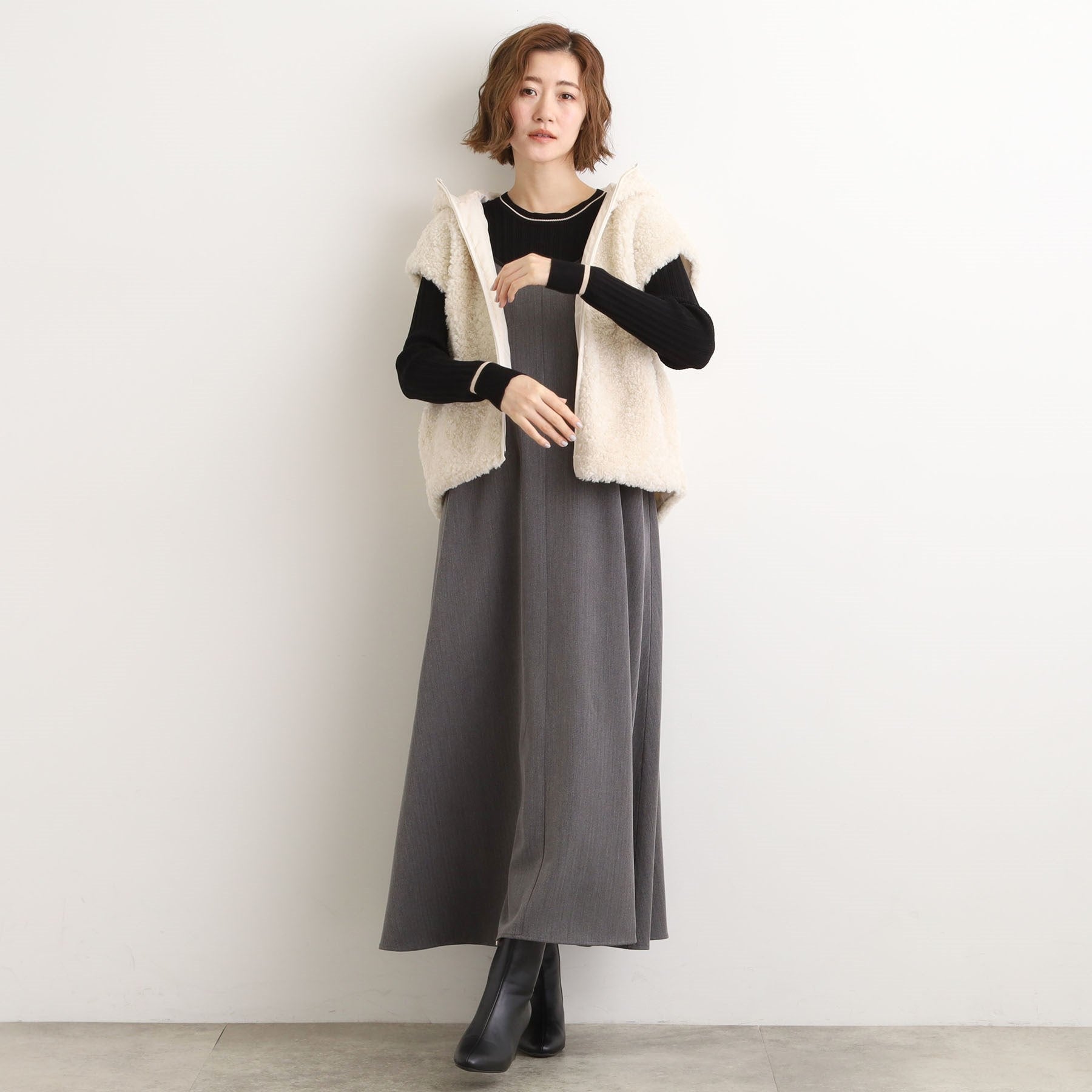 グローブ grove ボアライナーセット3WAYショートマウンテンパーカ （ブラック(019)） ブラック(019)