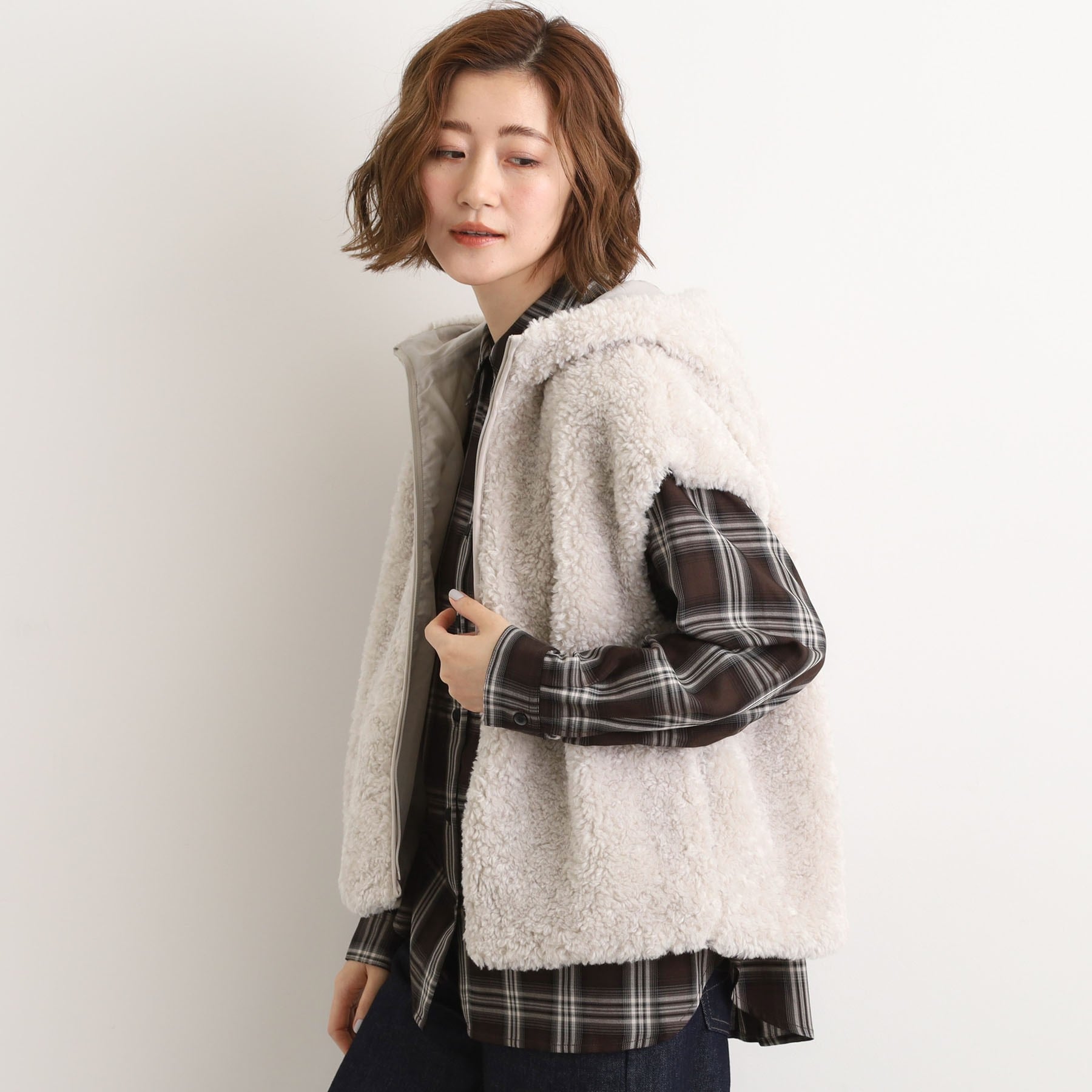 グローブ grove ボアライナーセット3WAYショートマウンテンパーカ （ブラック(019)） ブラック(019)