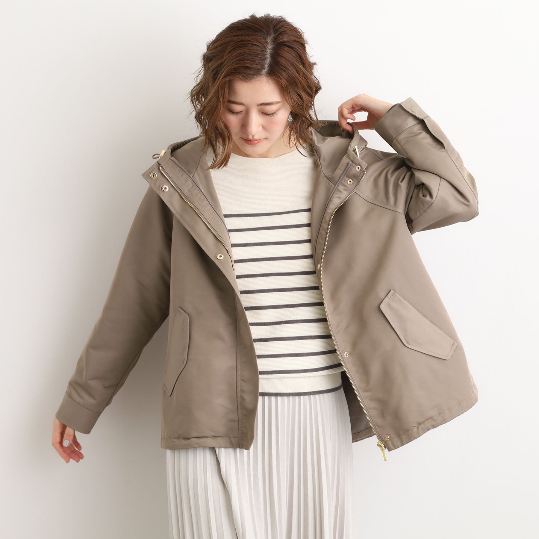 グローブ grove ボアライナーセット3WAYショートマウンテンパーカ （ブラック(019)） ブラック(019)