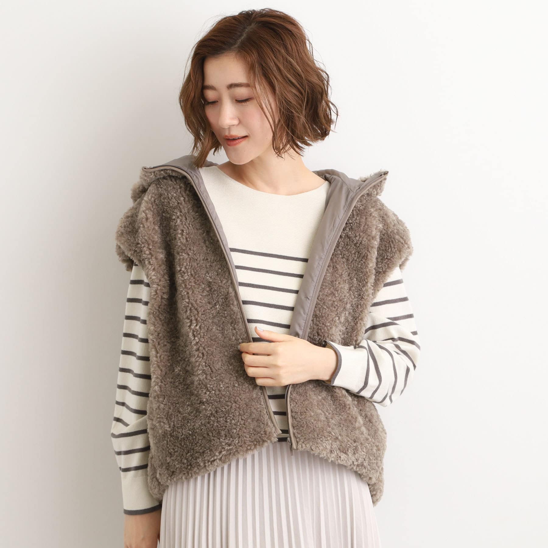 グローブ grove ボアライナーセット3WAYショートマウンテンパーカ （ブラック(019)） ブラック(019)