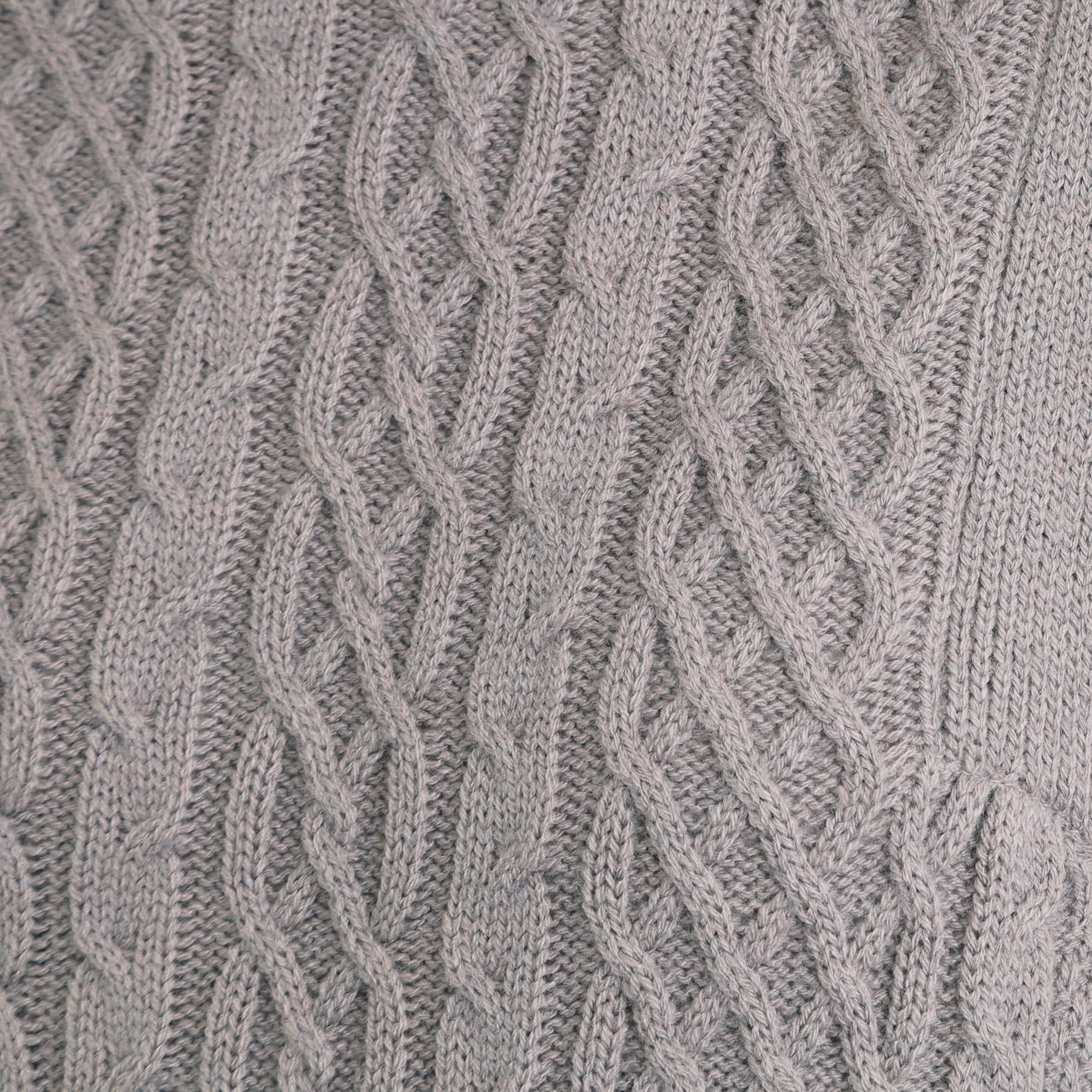 グローブ grove 袖布帛コンビケーブルニットワンピース （グレー(012)） グレー(012)